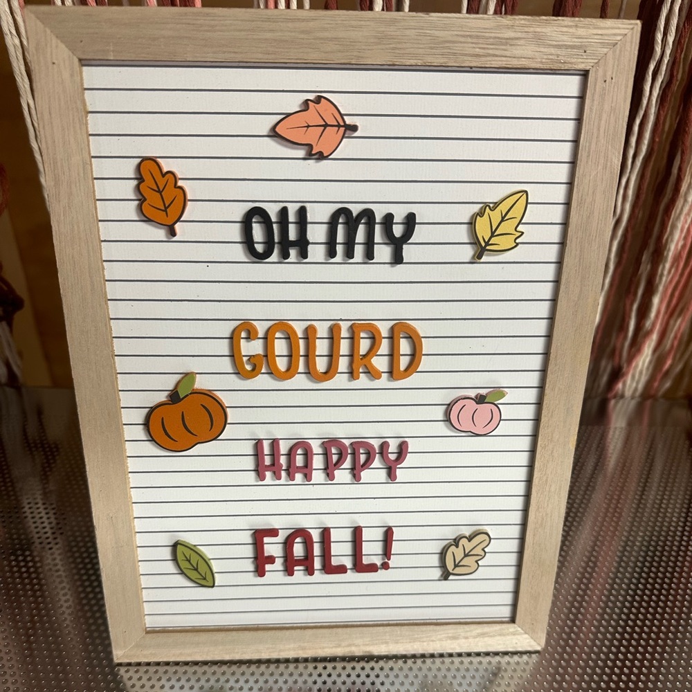 💥 $5 if bundled - Oh My Gourd Happy Fall! Decor for Fall Spritz - Target NWT